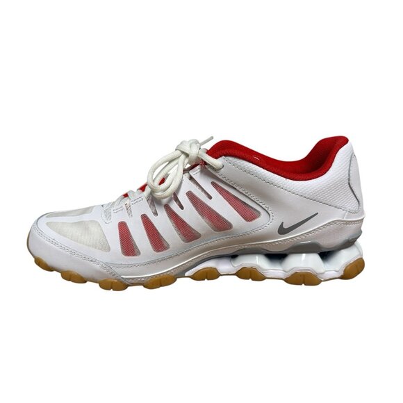 NIKE REAX 8 TR TRAINER MESH WHITE WOLF GREY CHILE RED 621716-103 MENS 9.5 NEW main image 4
